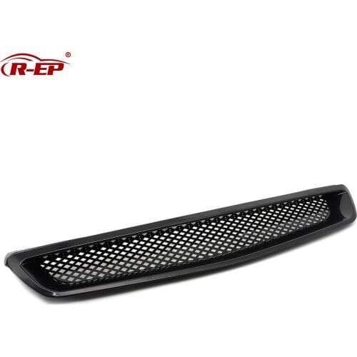 R-EP Car Front Bumper Grills for 1999-2000 Honda Civic EK CX DX EX HX LX Type R ABS Grille Cover Hood Mesh Racing
