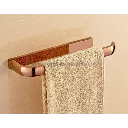 Luxury Rose Gold Brass Towel Ring Towel Holder Bath Towel Bar Bathroom Accessories Home Decoration Nba868