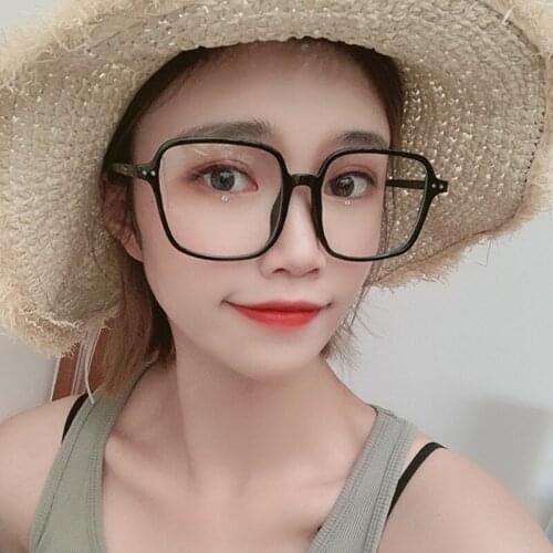 Sexy Spectacle Frame Square Glasses Frame Clear Lens Myopia Nerd Anti-blue Light Fake Designer Eyeglasses Frames Women
