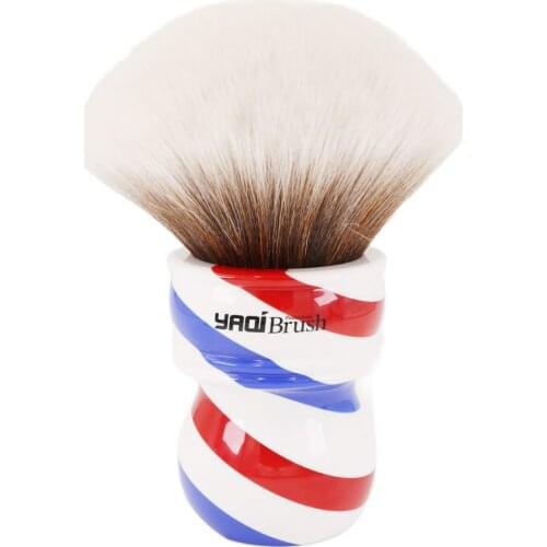 Yaqi 75mm Monster Synthetic Hair Shaving Brush With Barberpole Handle