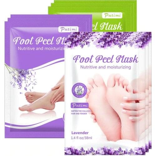 2019 1/3/5 Pair Silky Feet Lavender Mask Foot Film Moisturizing Exfoliation for Pedicure Remove Dead Skin