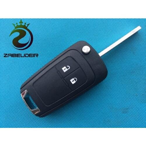 1pcs of New Replacement remote flip Key Shell case uncut blade For Chevrolet 2/3 button remote folding key blank cover no logo