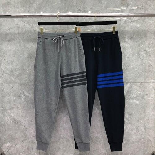 2021 Fashion Brand Sweatpants Men Cotton Casual Sports Trousers Striped Spring Autumn Loose Jogger Track Pants