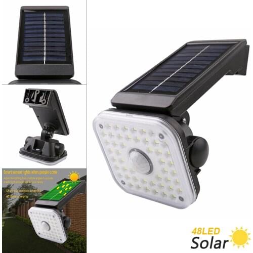 Super Bright LED Solar Lamp Garden Light PIR Motion Sensor Waterproof Rotatable Solar Powered LED Wall Light 3 Modes