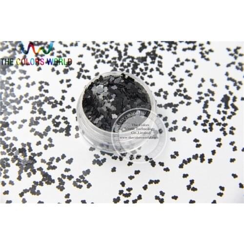 Solvent resistant Sparkles- Black Color Cloud-shaped Glitter Confetti for Nail Polish and DIY decoration 1Pack =50g