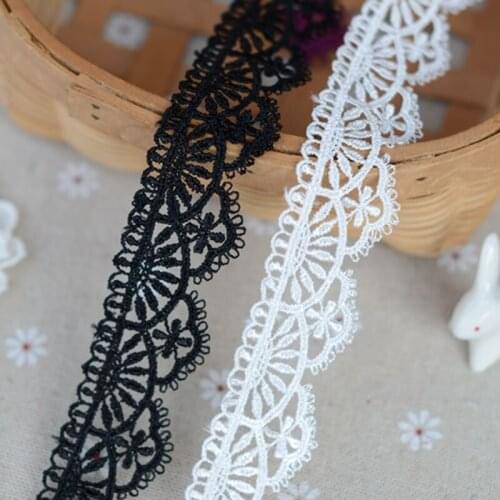 10Yards Water Soluble Lace Trim DIY Clothes Accessories Lace Fabric Craft Sew Embroidered Motif Venise Applique