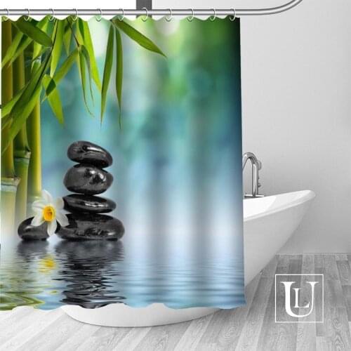 Custom stone Curtain Fabric Modern Shower Curtain bathroom beautiful Curtains Bath decor Polyester Cloth Waterproof