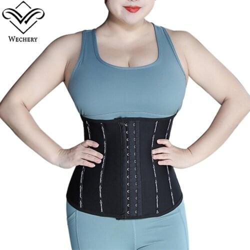 Wechery Plus Size Waist Cincher Women Sweat Band Fat Burning Reducing Belt Slimming Sheath Waist Trainer Tummy Trimmer Shapewear