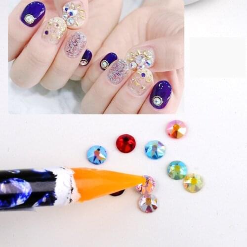1 PC DIY Nail Art Dotting Tool Rhinestones Gems Picking Wax Pencil Wax Pen Picker Decoration Dotting Nail Art Tools Nail Marker