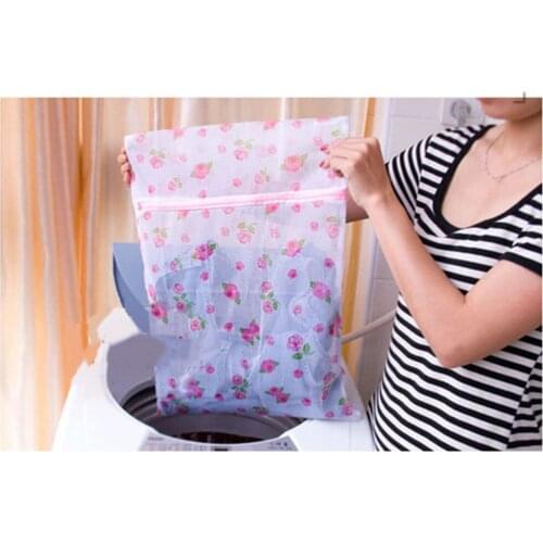 1PC Zippered Mesh Laundry Wash Bags Underwear Organizer Washing Bag Useful Mesh Net Bra Wash Bag Zipper Laundry Bag