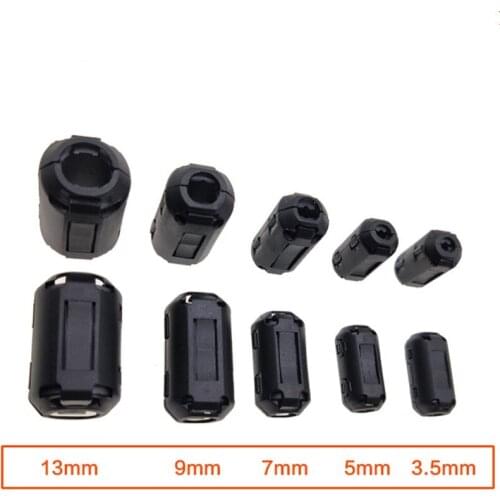 10PCS Ferrite Filter Clip On EMI RFI Noise Ferrite Core Suppressor Cable-clip Connector