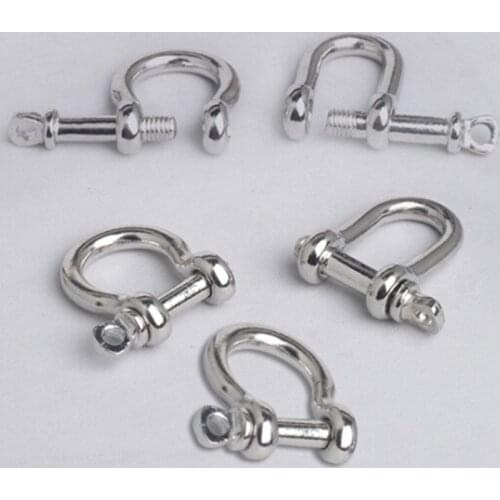 10pcs/lot Type O M5 Shape Stainless Anchor Shackle Outdoor Survival Rope Paracord Bracelet Buckle Travel Kit