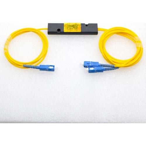 10PCS NEW Optical Fiber Connector 1 Point 2 Optical splitter Box Pigtail type SC Fibre Optical splitter Special Wholesale