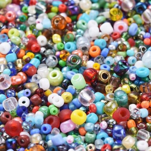 500g Random Mixed Style Mixed Color Czech Crystal Glass Beads Round Loose Spacer Beads for Diy Jewelry Making Craft Accessories