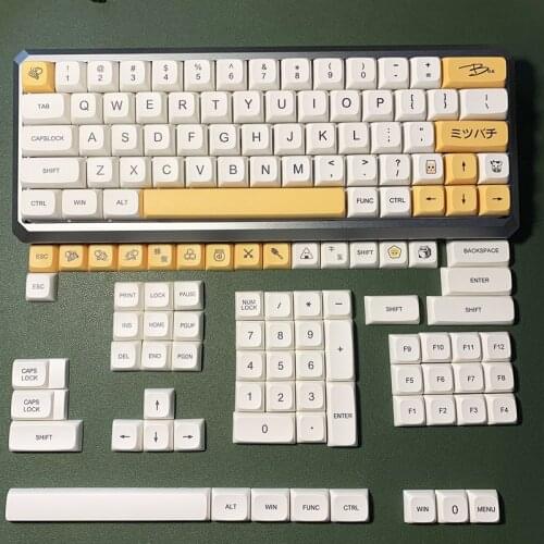 Milk Honey Avocado Keycap PBT Sublimation XDA Keycap Game For Mechanical Keyboard 98 87 84 68 64 61 Key 137Pcs