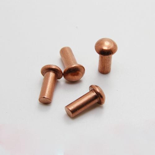 15pcs M5x(6/8/10/12/14/16/18/20/22/25/30/35/40mm L) round head copper rivets pan brass solid percussion rivet GB867