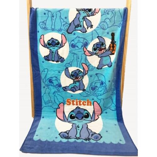 Disney Towel Bath Towel 100% Cotton Stitch Beach Towel Swimming Towel Bath Towel Cartoon Boy Girl Baby Bath Towel Gift 60x120cm