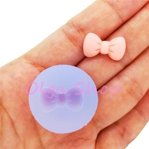 FYL764 Kawaii Bow Bowknot Silicone Mold for Sugarcraft Cake Decorating Candy Resin Art Earrings Necklace Pendant 17.8mm x 10.0mm