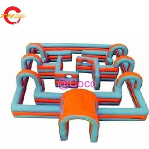 Free air ship to door,new design laser tag inflatable field, outdoor portable inflatable maze puzzle sport games