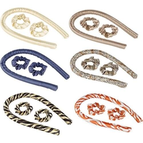 Heatless Hair Curlers For Long Hair To Sleep In Overnight No Heat Silk Curls Headband Ribbon Soft Hair Rollers Hair Accessories