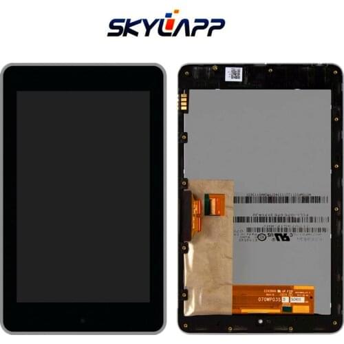 Black Complete LCD Display Screen ME370T For Asus Nexus 7 google PC LCD Touch Screen Display With Frame Repair Free Shipping