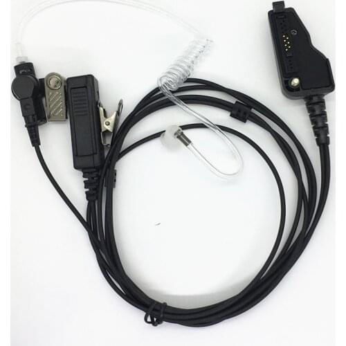 Long big ptt clear air tube flexible headphone for Kenwood TK385 TK380 TK190 TK280 TK480 TK390 etc walkie talkie