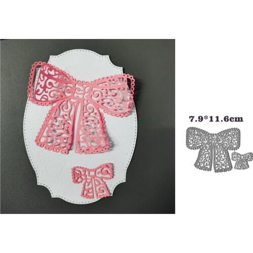 Bow Dies 2021 Metal Dies Scrapbooking Stencils Clear Stamps Embossing Folder Mould Diy Diecut Craft Scrpbook Templates