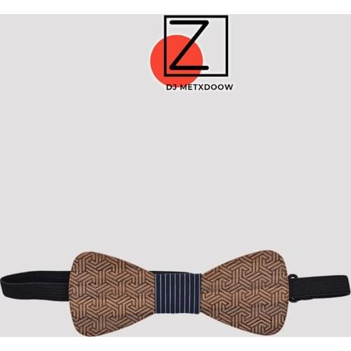 New wood bow print Chinese style window flower suit banquet, wooden bow tie business wooden tie package corbatas para hombre