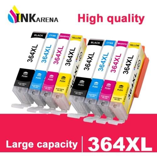 INKARENA 2 Set 364XL Full Ink Cartridges Replacement for HP 364 XL for HP364 Deskjet 3070A 5510 6510 B209a C510a C309a Printer