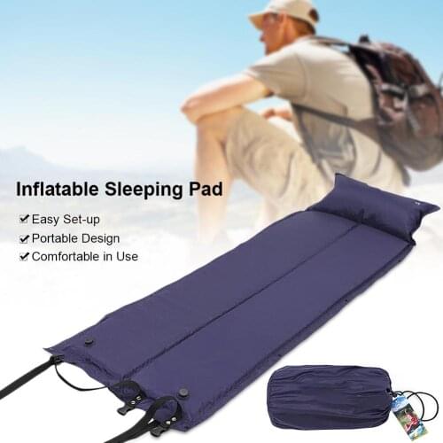 Camping Sleeping Pad Inflatable Camping Mat with Pillow Ultralight Sleeping Pad for Backpacking Hiking Traveling