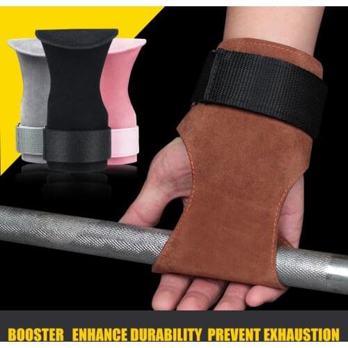 Professional Leather Wear-resistant Weightlifting Gloves Anti-slip Wrist Support Hand Grips Palm Protection Crossfit Gloves