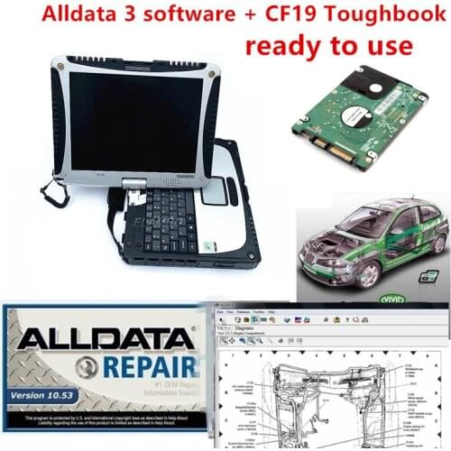 2021 Hot all data 10.53v auto repair software mit//hell vivid workshop data 1TB installed for Panasonic CF19 4G Toughbook laptop