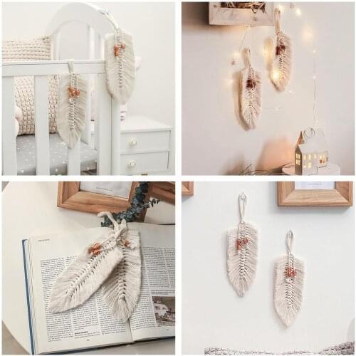 Bohemian Macrame Wall Hanging Woven Leaf Tapestry Birthday Wall Gift For Home Art Decoration Living Bedroom Decor Handmade R9B0