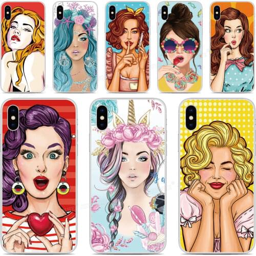 Fashion Art Girls Cover For Alcatel 3 3L 3V 3X 1 3C 1C 1X 1V 1S 2019 Soft Case For Alcatel 1SE 1S 1V 3L 3C 1A 1B 2020 Phone Case