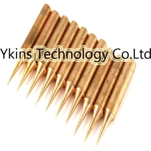 Free shipping 10pcs 900M-T-I Pure copper soldering iron head High precision welding nozzle electric soldering iron