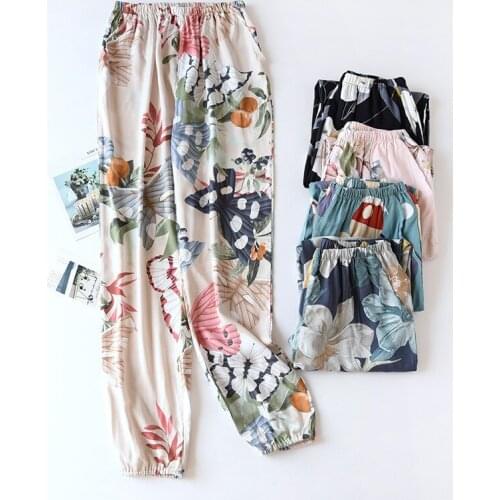 Spring/Summer 2021 New Ladies Trousers 100% Viscose Close-up Trousers Smooth Breathable and Comfortable Trousers Home Trousers