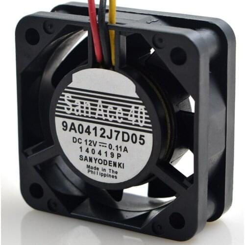 Original FOR SANYO sanyo 4CM 4015 12V 0.11A 9A0412J7D05 double ball cooling fan