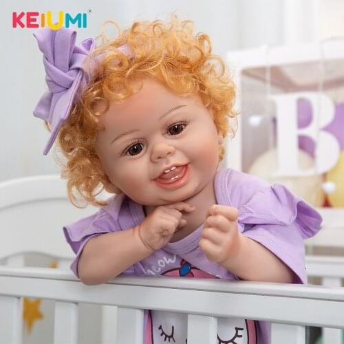 22 Inch Realistic Rooted Fiber Hair Reborn Baby Girl Excellent Quality Fast Delivery Alive Reborn Baby Doll For Childrens Toy