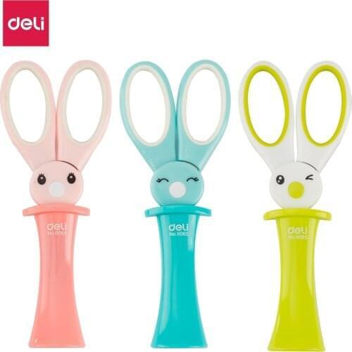 DELI School Scissors Cute Kawaii Rabbit DIY Diary Decorating scissor hand craft scissors paper kids & student stationery
