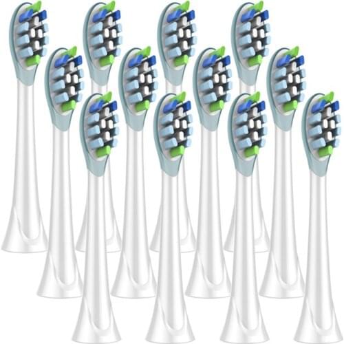 12pcs/lot Replacement Toothbrush Heads For nbhbj DiamondClean HydroClean Black HX9054p Electric Tooth Brush Heads
