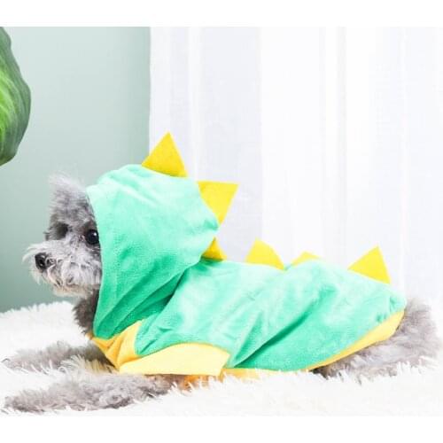 Pet Dog Funny Clothes Dinosaur Costumes Teddy Bichon Clothes Cute Puppy Clothes Cat clothes