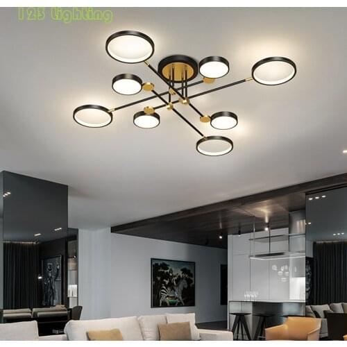 Modern LED Chandeliers Ring For Parlor Bedroom Dining Room Minimalist Loft Lighting Fixtures Luminaire Suspension Indoor Lamp