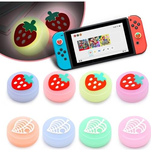 Glow Luminous Fruit Thumb Stick Grip Cap Joystick Cover For Nintendo Switch NS Lite Joy-Con Controller Nintend Thumbstick Case