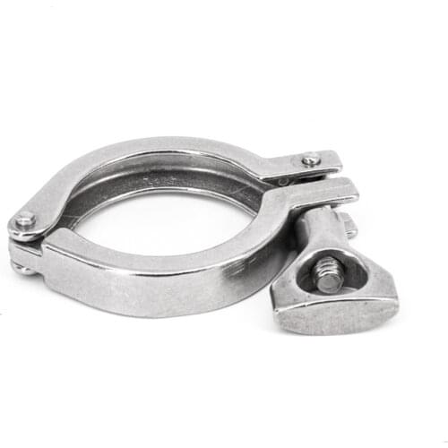 Low-Duty 1.5" Tri Clamp SUS 304 Stainless Steel Sanitary Fitting Home Brewing Beer 50.5mm Ferrule O/D