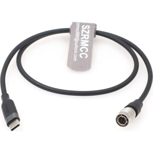 USB C Type-C to Hirose 4 pin Male PD Trigger Power Cable for Zoom F4 F8 Sound Devices 688 644 633