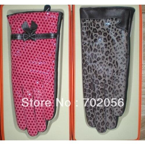 Womens Kid goat Leather Gloves gloves LEATHER GLOVES Womens NEW WITH BOX 10 Pairs/lot #3343