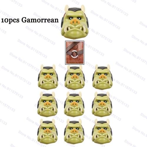 10pcs Porcine Gamorrean Jabba the Hutt Pig Bodyguards Assemble Building Blocks Bricks Star Action Figure Wars Toys Children Gift
