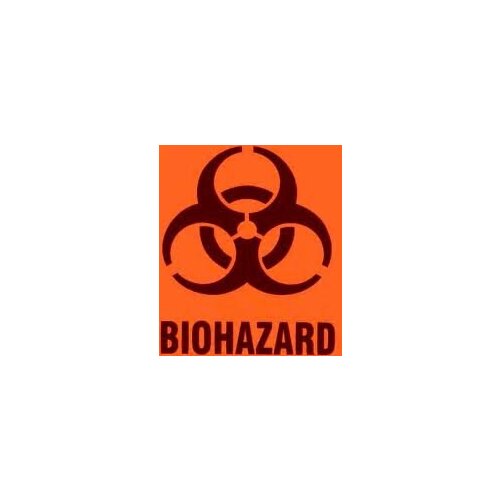 100x140mm BIOHAZARD warning Self adhesive label sticker,product code PL32