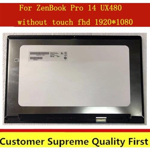 140inch 1920*1080 For ZenBook Pro 14 UX480 Laptop Non Touch LCD Screen with glass assembly FHD 1920x1080