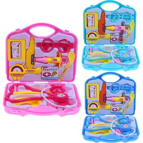 15 pcs/Set Children Pretend Play Doctor Nurse Kids Toys Set Portable Suitcase Kit Kids Educational Role Play Doctor Toys